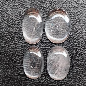 Loose Quartz Crystal Stone, Clear Quartz Cabochon, Clear Quartz Gemstone, Natural Clear Quartz For Ring, Pendant Jewelry Making Stone