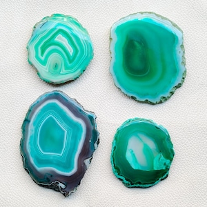Green Agate Slice Gemstone, Green Banded Agate Slice, Agate Slice, Geode Polished Slab, Agate Slice Crystal, Agate Coaster, Home Décor