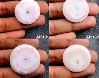 Solar Quartz Cabochon, White Solar Agate Gemstone, Natural White Solar Quartz Stone, for Ring, Pendant, Necklace Jewelry Stone