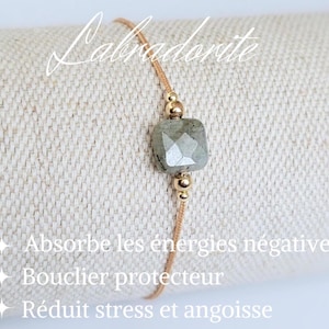 &quot;Wellness&quot; bracelet with labradorite and gold plated pearls | protective stone | wellness bracelet | labradorite Stone and gold plated pearls.