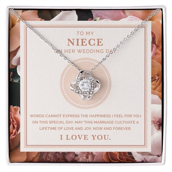 To My Niece Niece Wedding Gift Wedding Necklace Niece Etsy