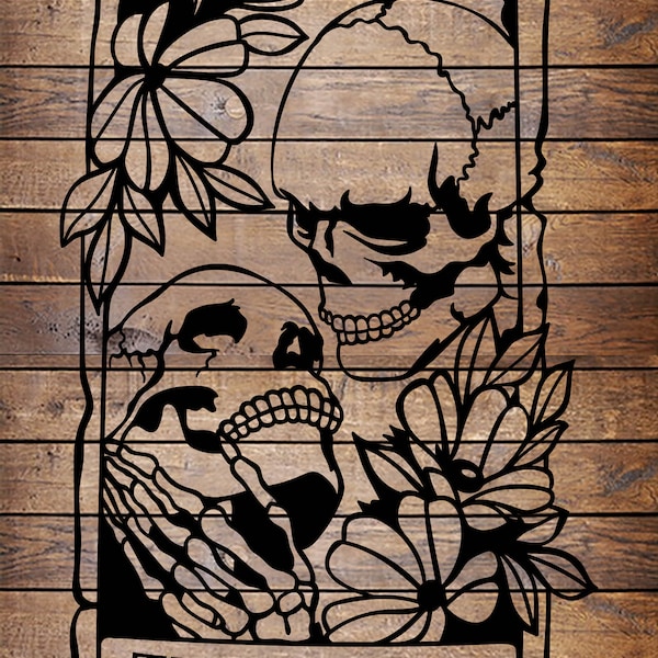 SVG/PNG Tarot Card-The Lovers-Cool Tattoo Horror Stencil for Cricut - Vinyl Cutter