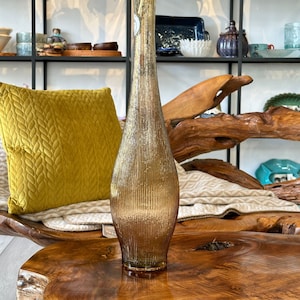 Jarrón / florero de vidrio reciclado / jarrón de vidrio marrón / hecho a mano en España / decoración de mesa / decoración del hogar / decoración / idea de regalo
