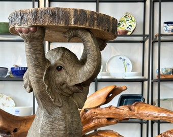Mesita auxiliar / Elefante de mesa / Figura de elefante / Estatua / Figura de animal / Decoración / Escultura / Animal / Decoración del hogar / Idea de regalo
