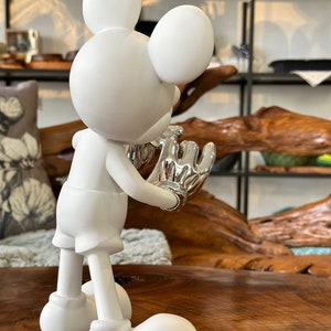 Musse Pigg-staty / Figur i svartvitt / Walt Disney-dekoration / Svart mus / Borddekoration / Presentidé / Design bild 8