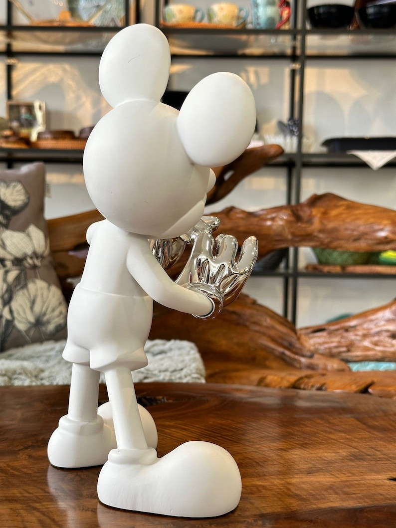 Musse Pigg-staty / Figur i svartvitt / Walt Disney-dekoration / Svart mus / Borddekoration / Presentidé / Design bild 8