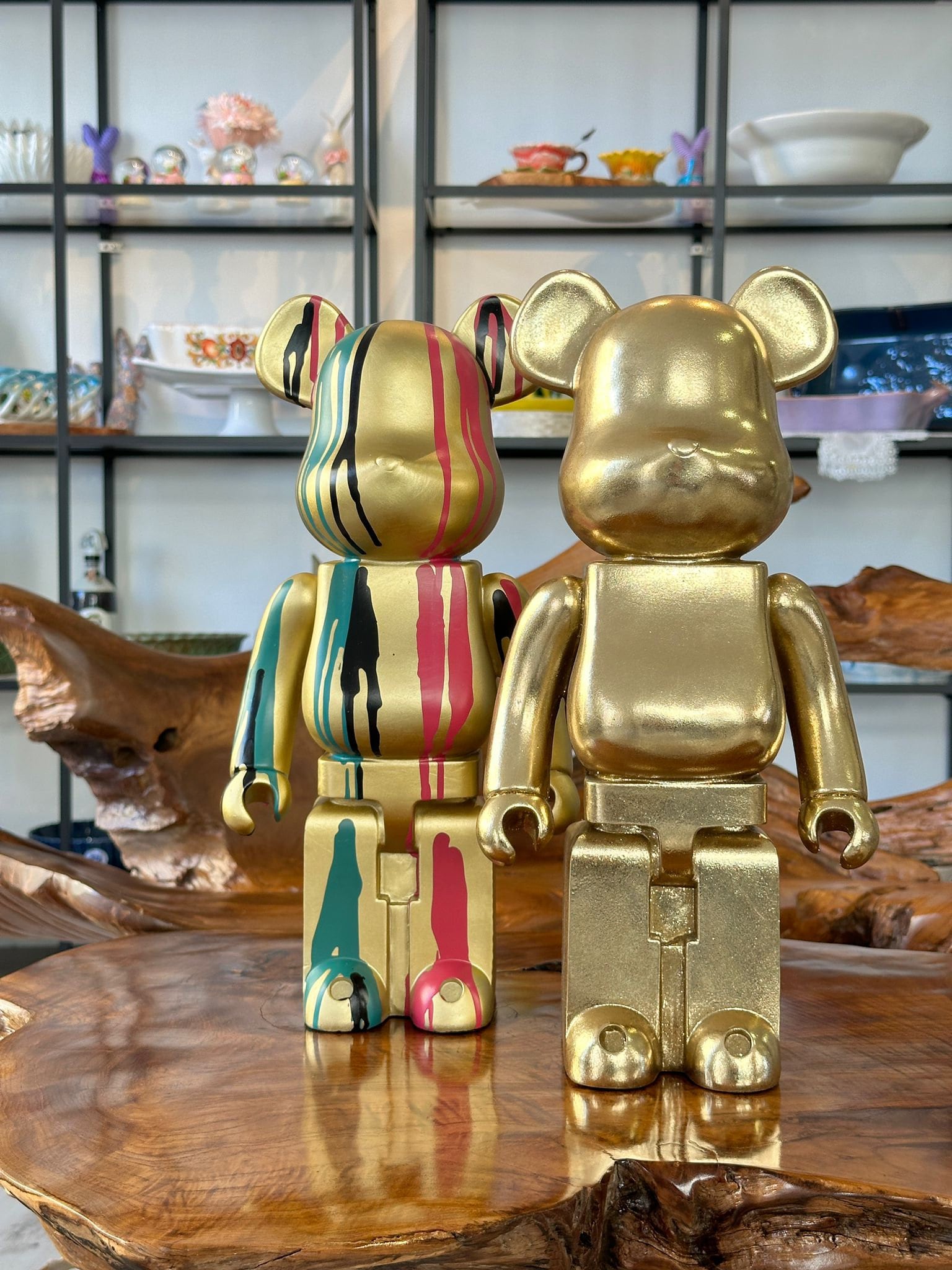 b 豪華 フレデリッククーパー 真鍮 ゴールド 馬彫刻 フロアスタンド Bear Figure / Decoration - Gold Bear Figure / Bearbrick / Handmade