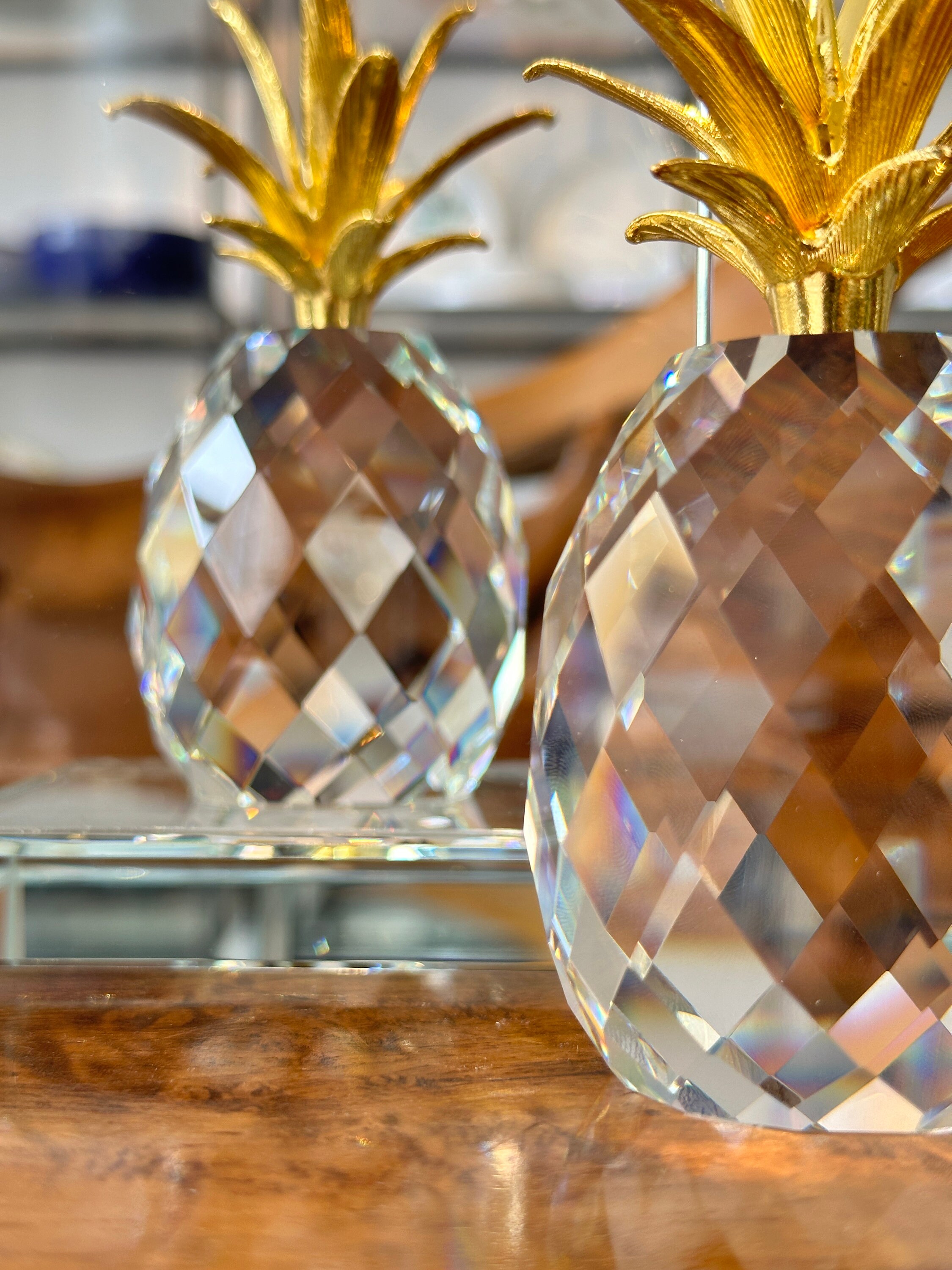 Artibetter Kristall Ananas Figurine Mit Goldfarbene Produktbild-Vorschau 7
