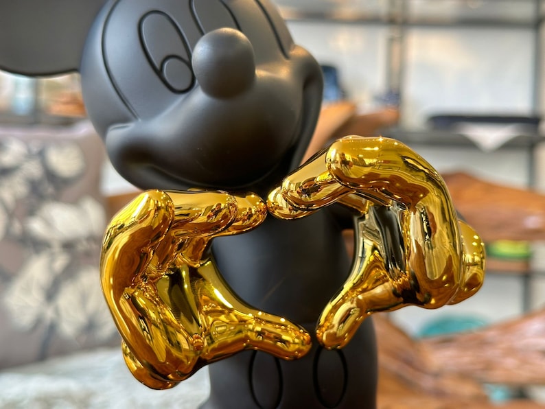 Musse Pigg-staty / Figur i svartvitt / Walt Disney-dekoration / Svart mus / Borddekoration / Presentidé / Design bild 5