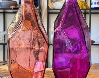 花瓶/リサイクルガラス製フラワーベース/スペイン製ハンドメイド