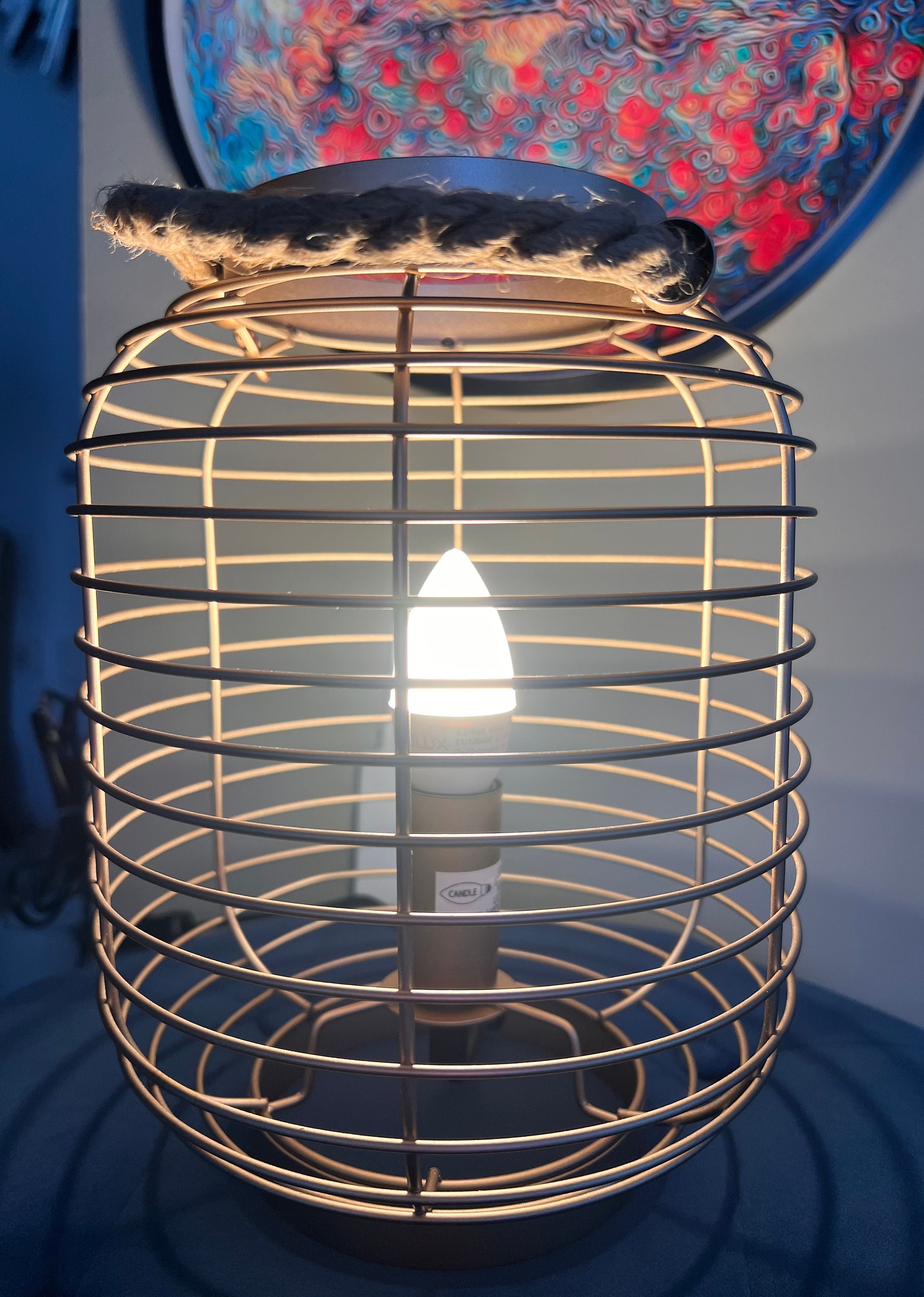 The Metal Lamp is Beautiful Metal Lamp Table Decoration - Etsy