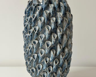 Large Ceramic Vase Textured, Modern Sculptural Vase, Statement Home Decor, Organic Design Vase, Unique Art Vase, Minimalist Decor