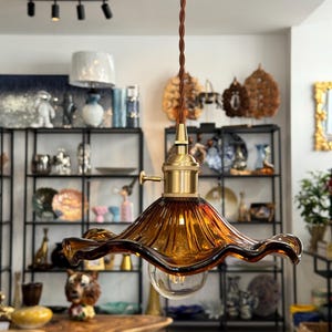 Blomformad taklampa / Blomformad pendellampa / Lampa / Taklampa i modern stil / Pendellampa / Belysning / Dekoration / Heminredning bild 5