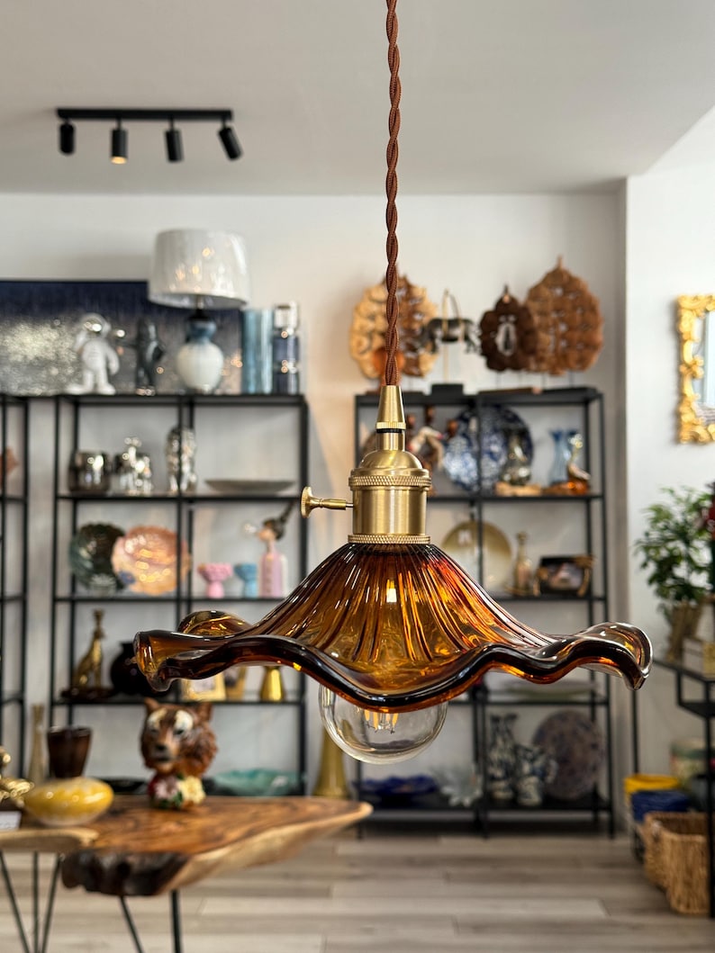 Blomformad taklampa / Blomformad pendellampa / Lampa / Taklampa i modern stil / Pendellampa / Belysning / Dekoration / Heminredning bild 5