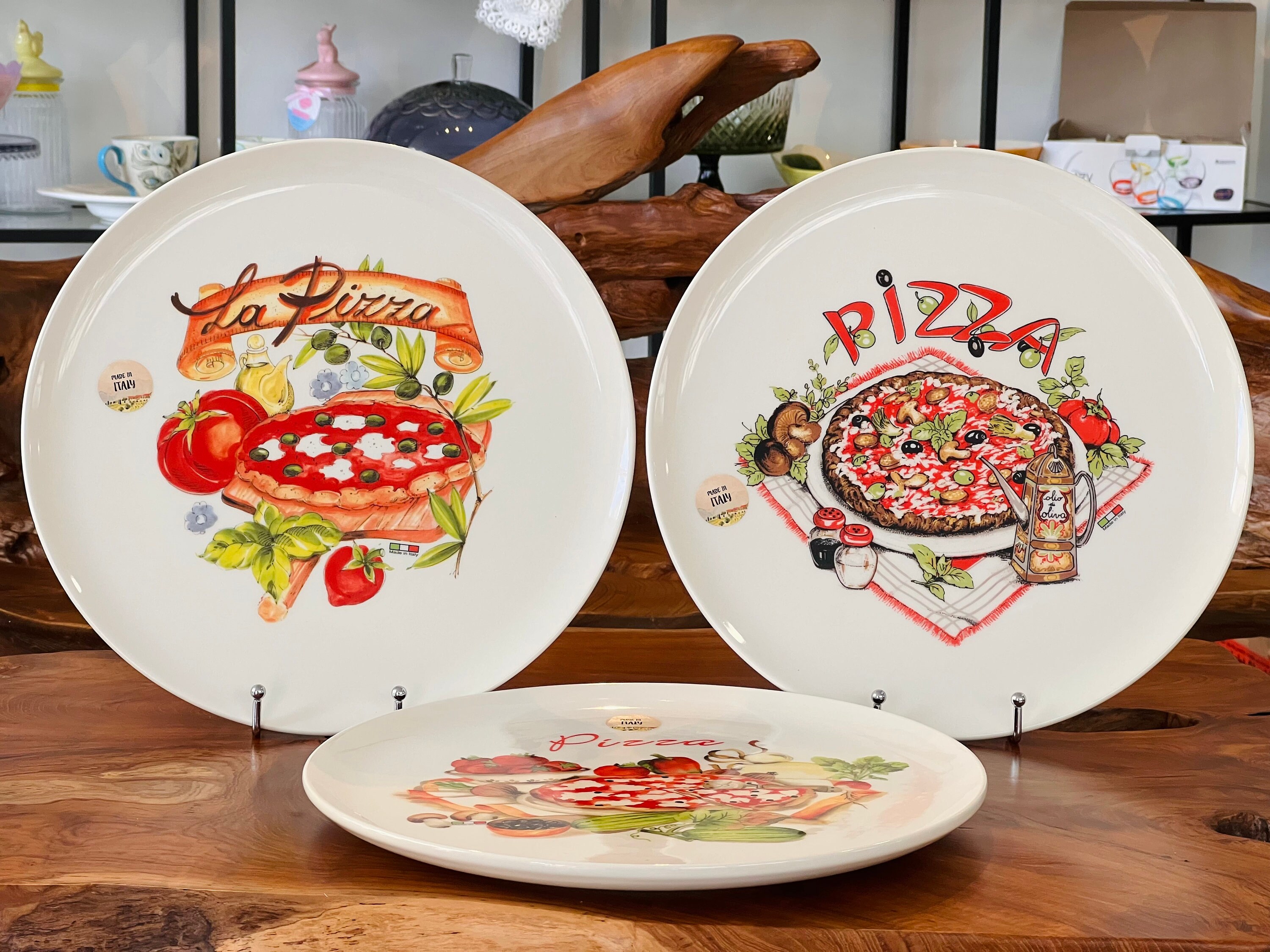 Set 6 Piatti pizza ceramica - I Love Pizza