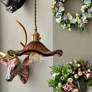 Blomformad taklampa / Blomformad pendellampa / Lampa / Taklampa i modern stil / Pendellampa / Belysning / Dekoration / Heminredning bild 3