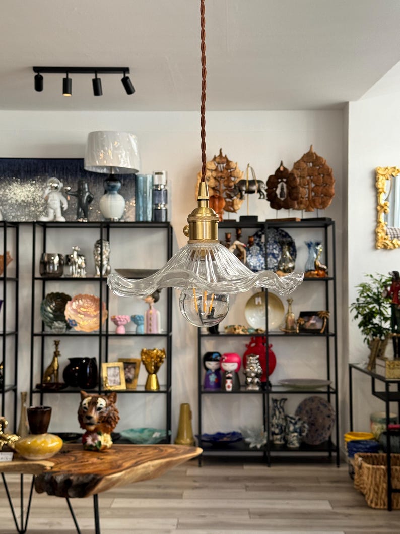 Blomformad taklampa / Blomformad pendellampa / Lampa / Taklampa i modern stil / Pendellampa / Belysning / Dekoration / Heminredning bild 8