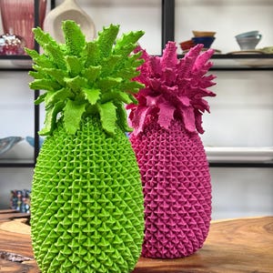 Vase / Blumenvase Ananas Rosa Grün / Dekovase / Ananasvase / Dekoration / Homedecor / Tischdekoration / Modernes Design / Geschenkidee