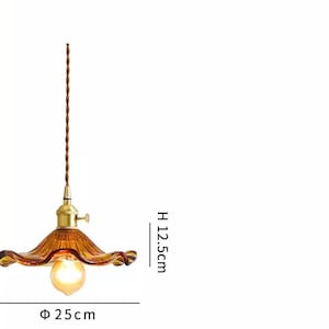 Blomformad taklampa / Blomformad pendellampa / Lampa / Taklampa i modern stil / Pendellampa / Belysning / Dekoration / Heminredning Brun