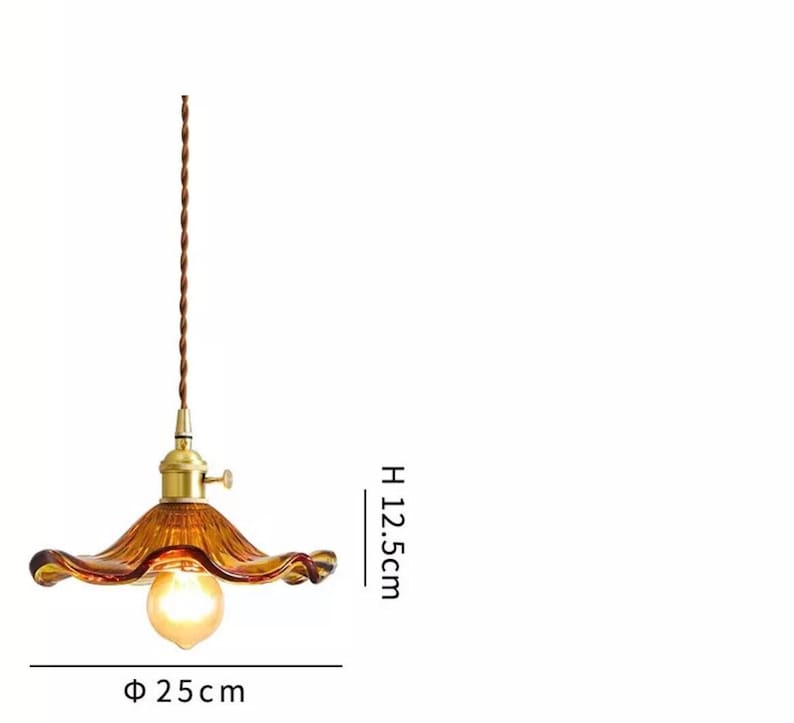 Blomformad taklampa / Blomformad pendellampa / Lampa / Taklampa i modern stil / Pendellampa / Belysning / Dekoration / Heminredning Brun