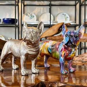 Dog Figurine / Statue French Bulldog / Modern Sculpture / Pets / Creative Decoration / Home Decor / Table Decoration / Gift