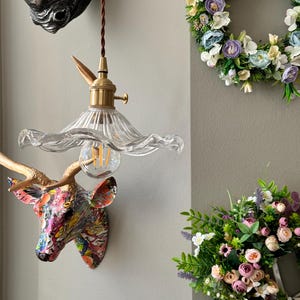 Blomformad taklampa / Blomformad pendellampa / Lampa / Taklampa i modern stil / Pendellampa / Belysning / Dekoration / Heminredning bild 6