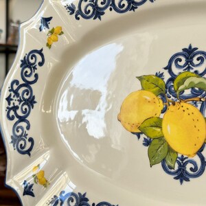 Schale / Schüssel / Italienisches Keramikgeschirr / Salatschüssel / Platte mit Zitronenmuster / Handarbeit aus Italia / Dekor / Geschenk Bild 8