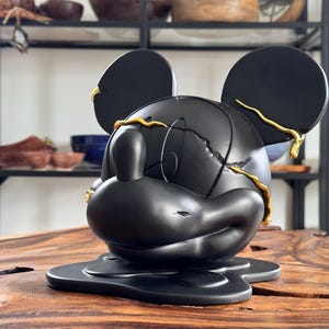 Mickey Mouse Statue / Figure Mickey Mouse Head / Walt Disney Decoration / Mouse Black / Table Decoration / Gift Idea / Design