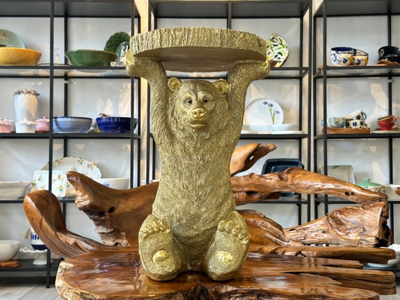 Gold animal side table discount