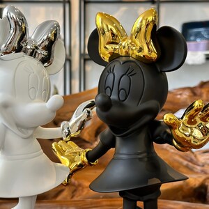 Minnie Mouse-staty / Musfigur i vitt / Walt Disney-dekoration / Svart mus / Borddekoration / Presentidé / Design / Dekoration bild 6