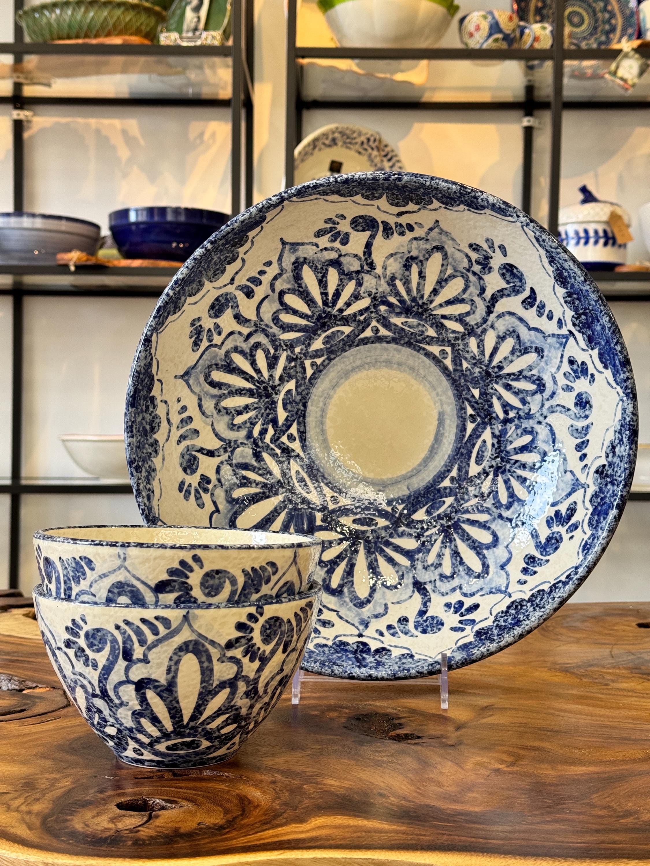 スペイン陶器ボウル 5個セット スペイン陶器ボウル 5個セット ボウル/3個セット/サラダボウル ブルー