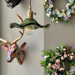 Blomformad taklampa / Blomformad pendellampa / Lampa / Taklampa i modern stil / Pendellampa / Belysning / Dekoration / Heminredning bild 9