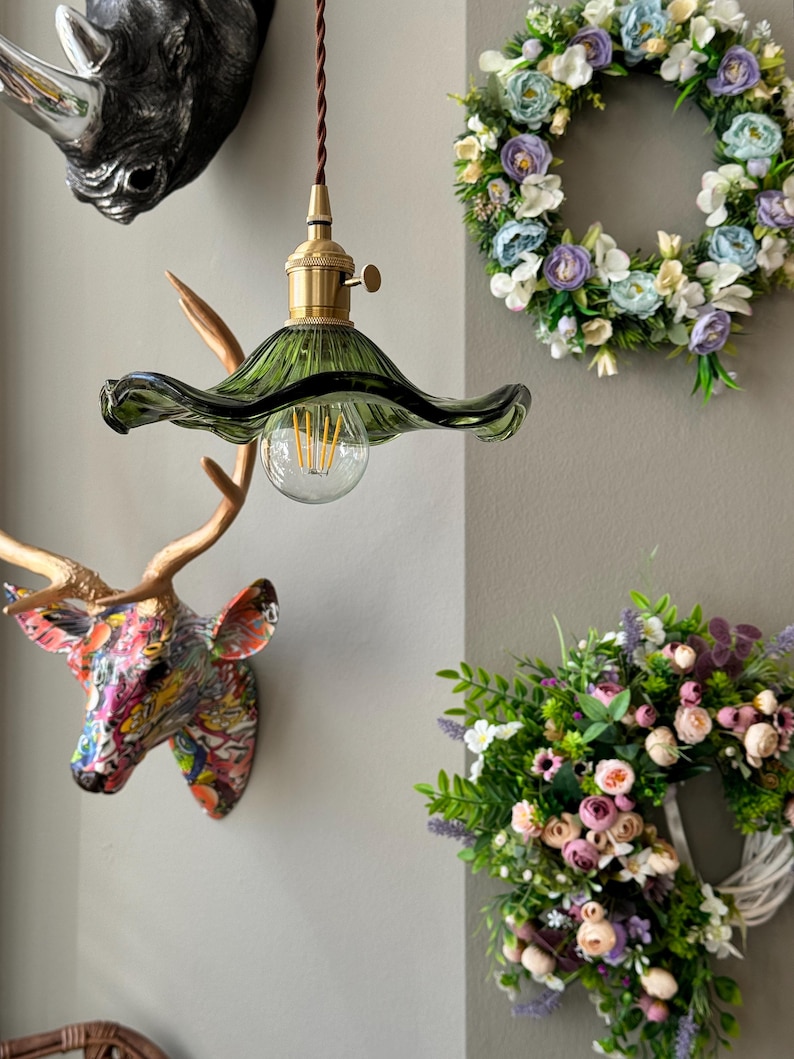 Blomformad taklampa / Blomformad pendellampa / Lampa / Taklampa i modern stil / Pendellampa / Belysning / Dekoration / Heminredning bild 9