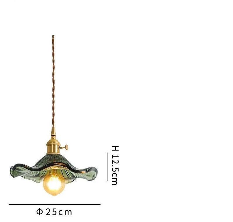 Blomformad taklampa / Blomformad pendellampa / Lampa / Taklampa i modern stil / Pendellampa / Belysning / Dekoration / Heminredning Grön