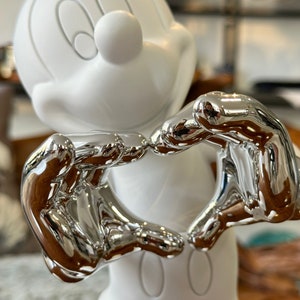 Musse Pigg-staty / Figur i svartvitt / Walt Disney-dekoration / Svart mus / Borddekoration / Presentidé / Design bild 9
