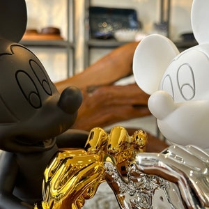 Musse Pigg-staty / Figur i svartvitt / Walt Disney-dekoration / Svart mus / Borddekoration / Presentidé / Design bild 6