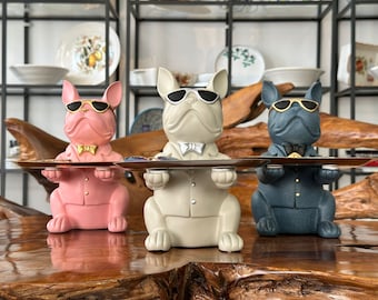 Buldog skarbonka/stylowy pies buldog francuski/figurka dekoracyjna/statua/dekoracja stołu/rzeźba psa/wystrój domu/prezent