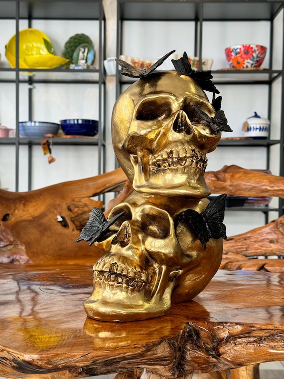 Decorazione Halloween: Teschio In Resina Bianco, Modello Creativo - Foto 8