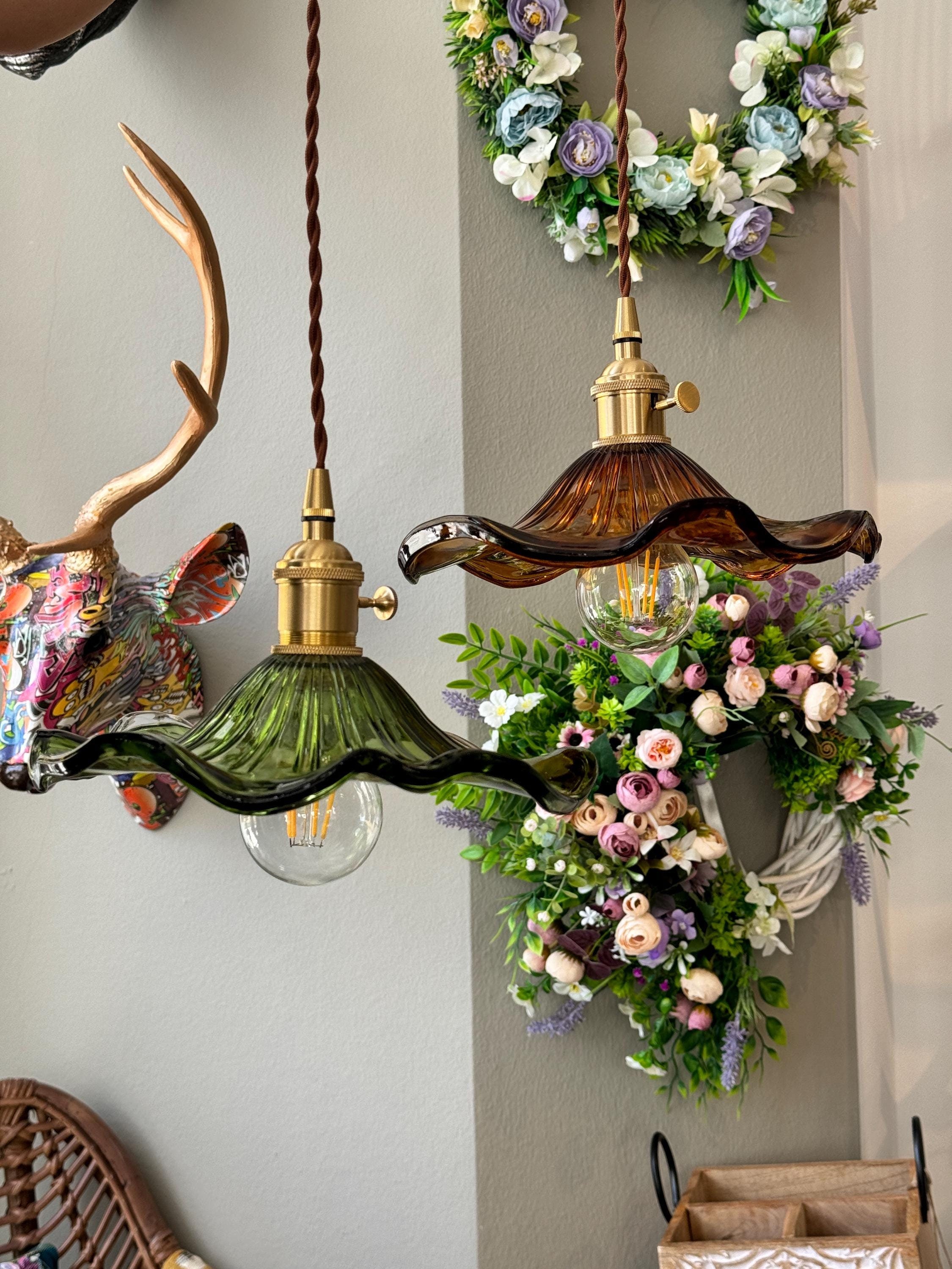Flower pendant light - Etsy 日本