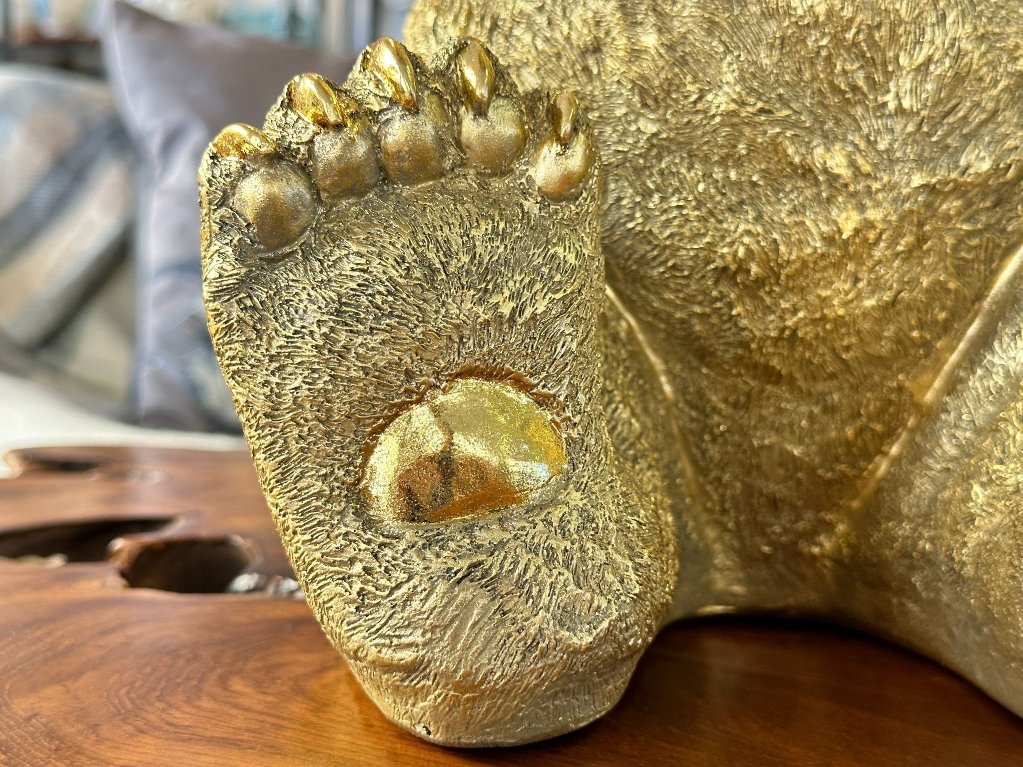 Side Table / Animal Bear Gold / Table / Decoration / Sculpture / Homedecor / Gift Idea Etsy