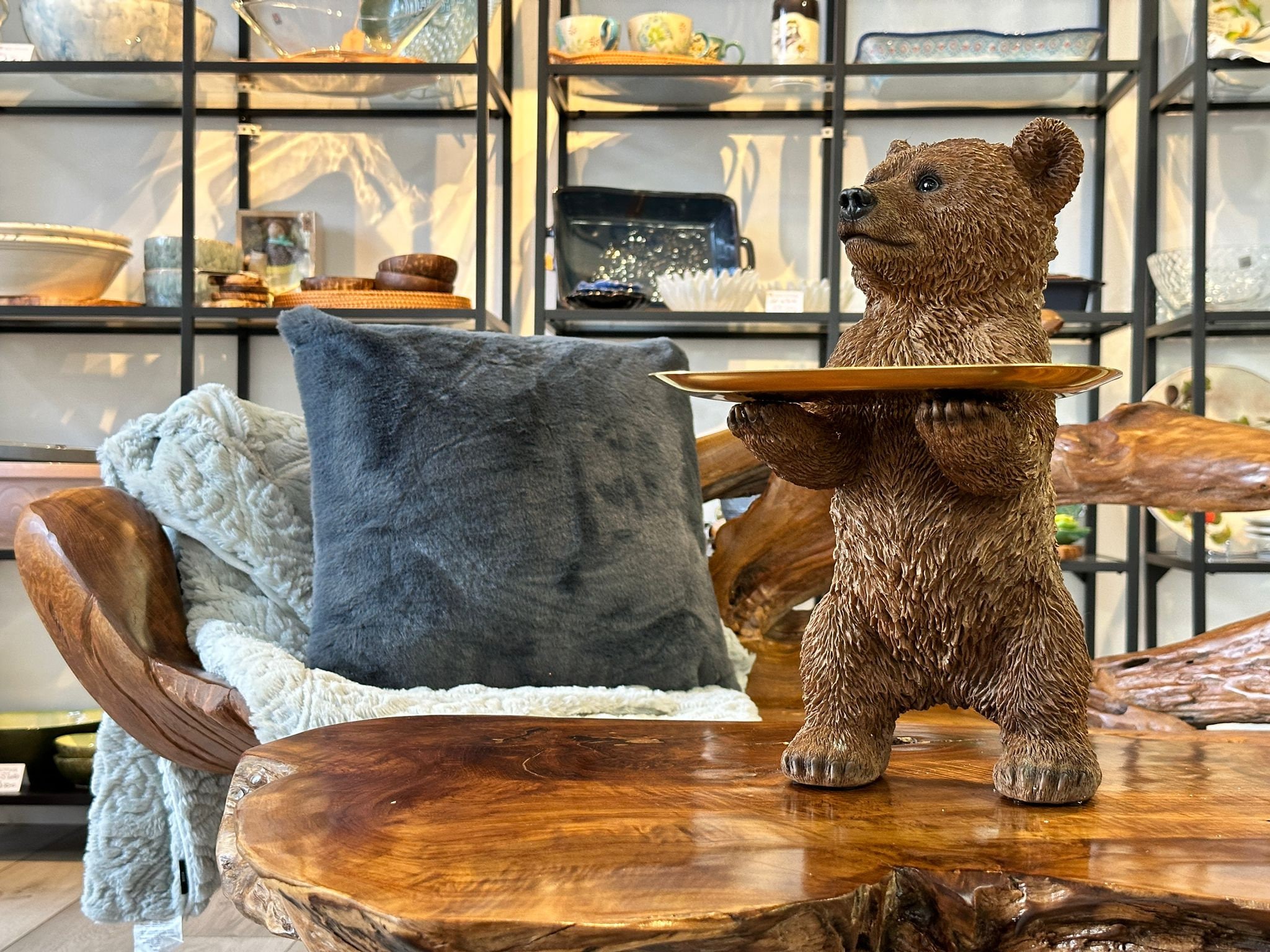 ArtZ® Bear Statue Tray Table – ArtZMiami