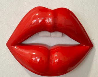 Decorazione murale a forma di labbra: stravagante oggetto decorativo a forma di bocca, moderna decorazione murale, accessorio per la casa dal design provocatorio