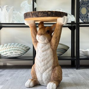 Side table / table rabbit / rabbit figure / statue / animal figure / decoration / sculpture / animal / home decor / gift idea