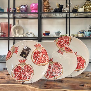 Bowl / bowl with pomegranate / fruit bowl / piatte / handmade in Italy / table decoration / ceramic tableware / kitchen decoration / gift