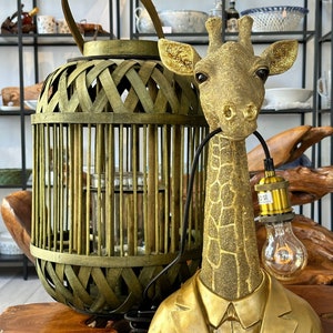 Table lamp giraffe gold / table lamp / table lamps / animal decoration / table decoration / decoration idea / giraffe / gift idea