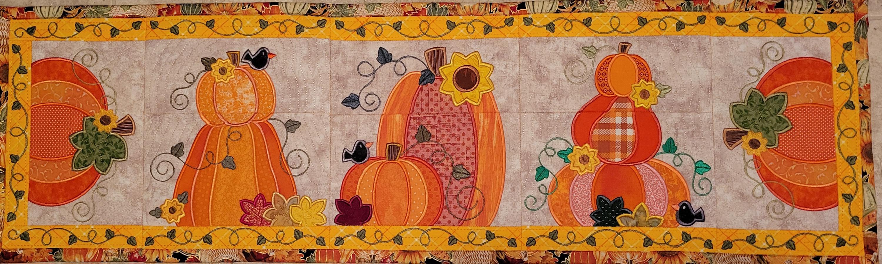 Fall Pumpkin Table Runner - Etsy