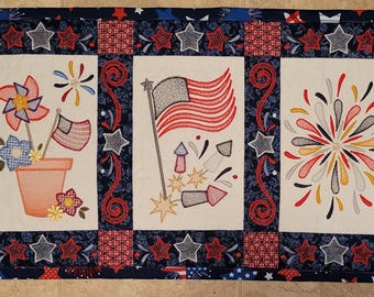 Patriots Day Table runner (Star backing)