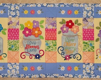 Spring Mason Jar Table runner