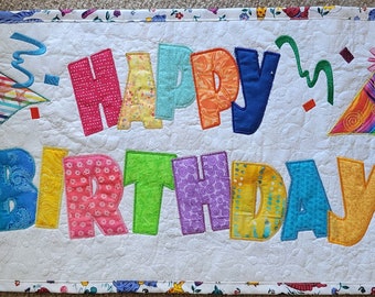 Happy Birthday Cat&#39;s Table runners