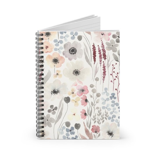 Disover Floral Spiral Notebook - Ruled Line